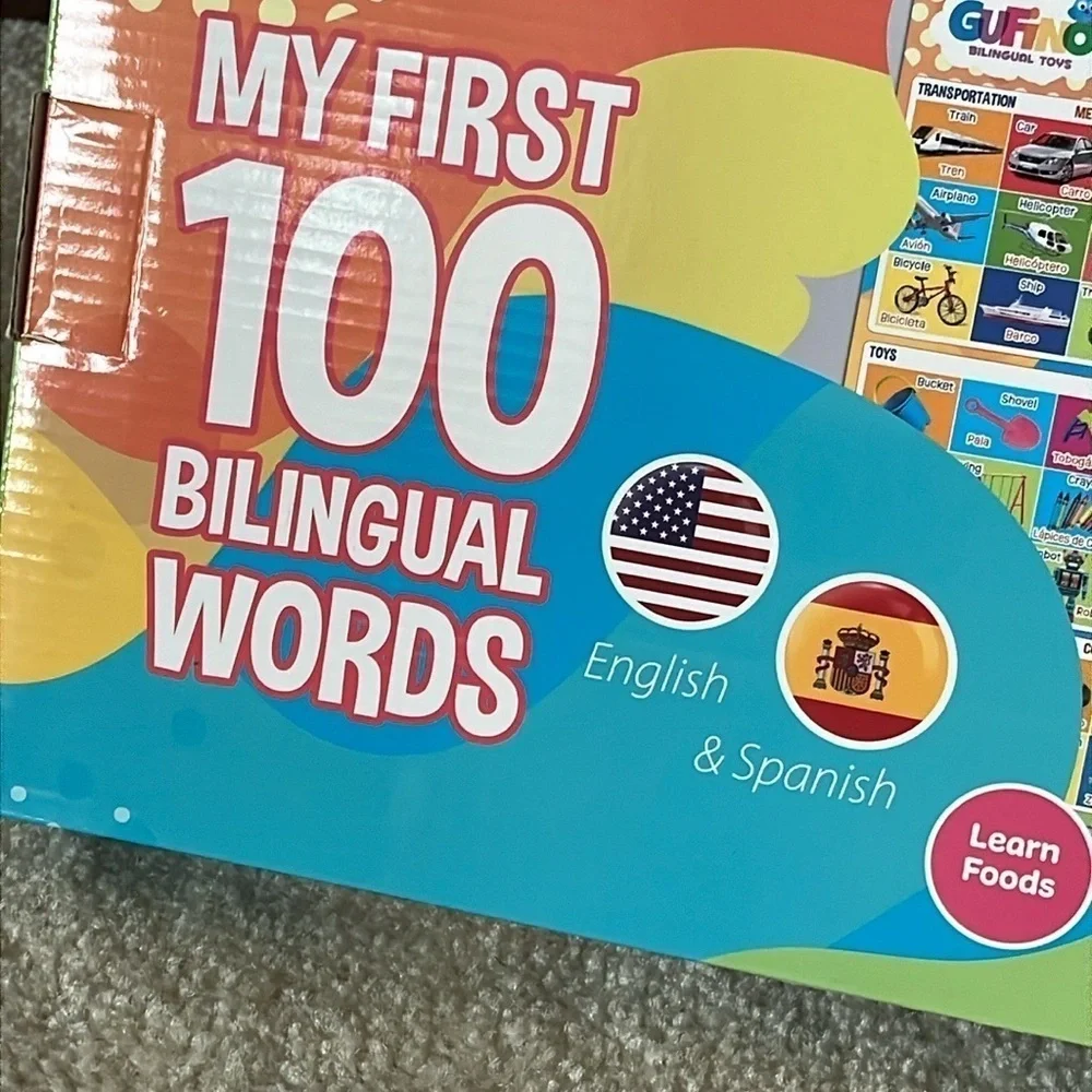 Brand New Bilingual Talking Alphabet 1st 100 Words Spanish English Learning Toys
